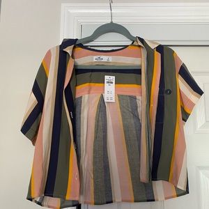Hollister crop button up